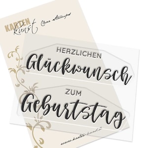 Clear Stamps - Belettering voor verjaardag KK-0238 - Card Art Scrapbooking Tekststempel Motief Stempel Woorden & Gezegden Duits
