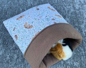 Cuddly Sack / Sleeping Bag / Cuddly Cave Guinea Pig “Forest Animals”