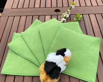 DiBi's PipiPad* 5-Set urine-proof Pipipads for cuddly bags Guinea pigs (size Q) ca 28 x28 cm -apple green-