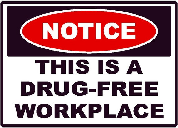 Notice This Is A Gun Drug Free Workplace Decal Sticker Safe Zone OSHA 