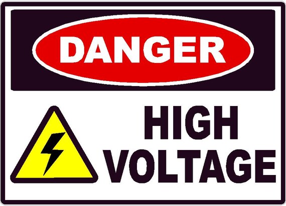 DANGER 277//480 VOLTS DECAL SAFETY SIGN OSHA ELECTRICAL ELECTRICIAN