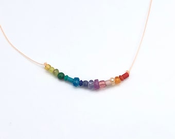 rainbow bead necklace
