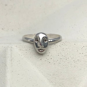 Gesichtsring in Silber