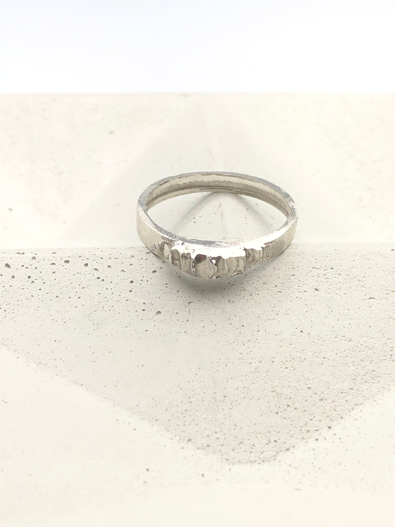 Cast silver ring Etsy