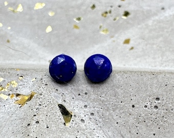 lapis lazuli stud earrings - smaller size