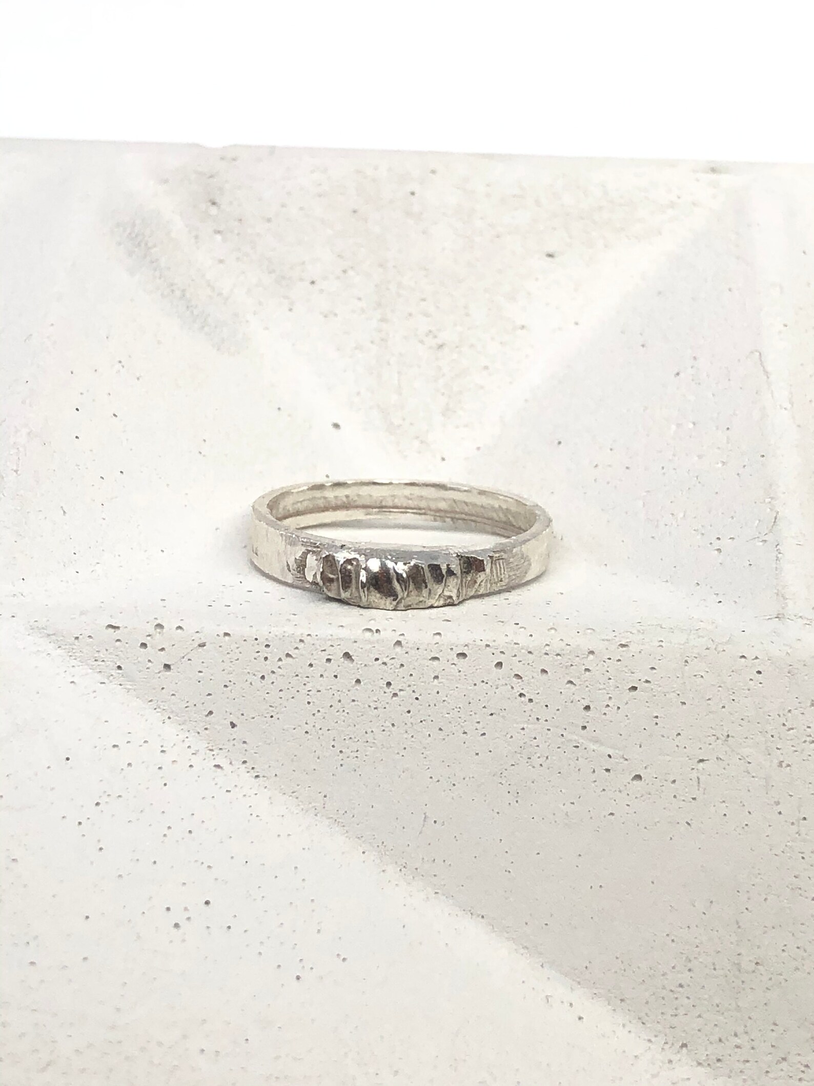 Cast silver ring Etsy