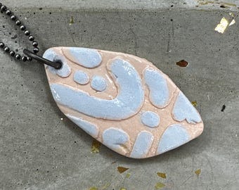 pale blue abstract pendant