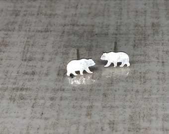 tiny bear earrings