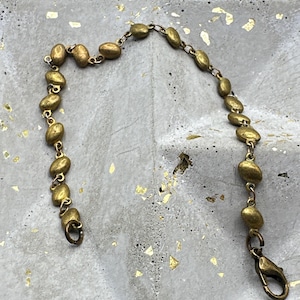 ovals brass chain bracelet