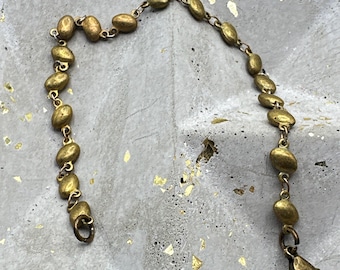 ovals brass chain bracelet