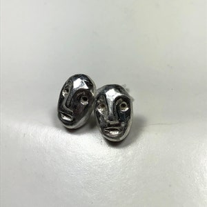 sterling silver face earrings