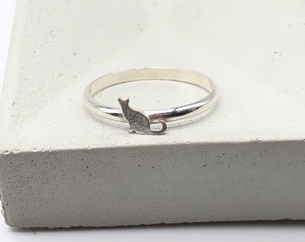 sterling silver cat ring
