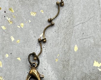 delicate brass chain bracelet