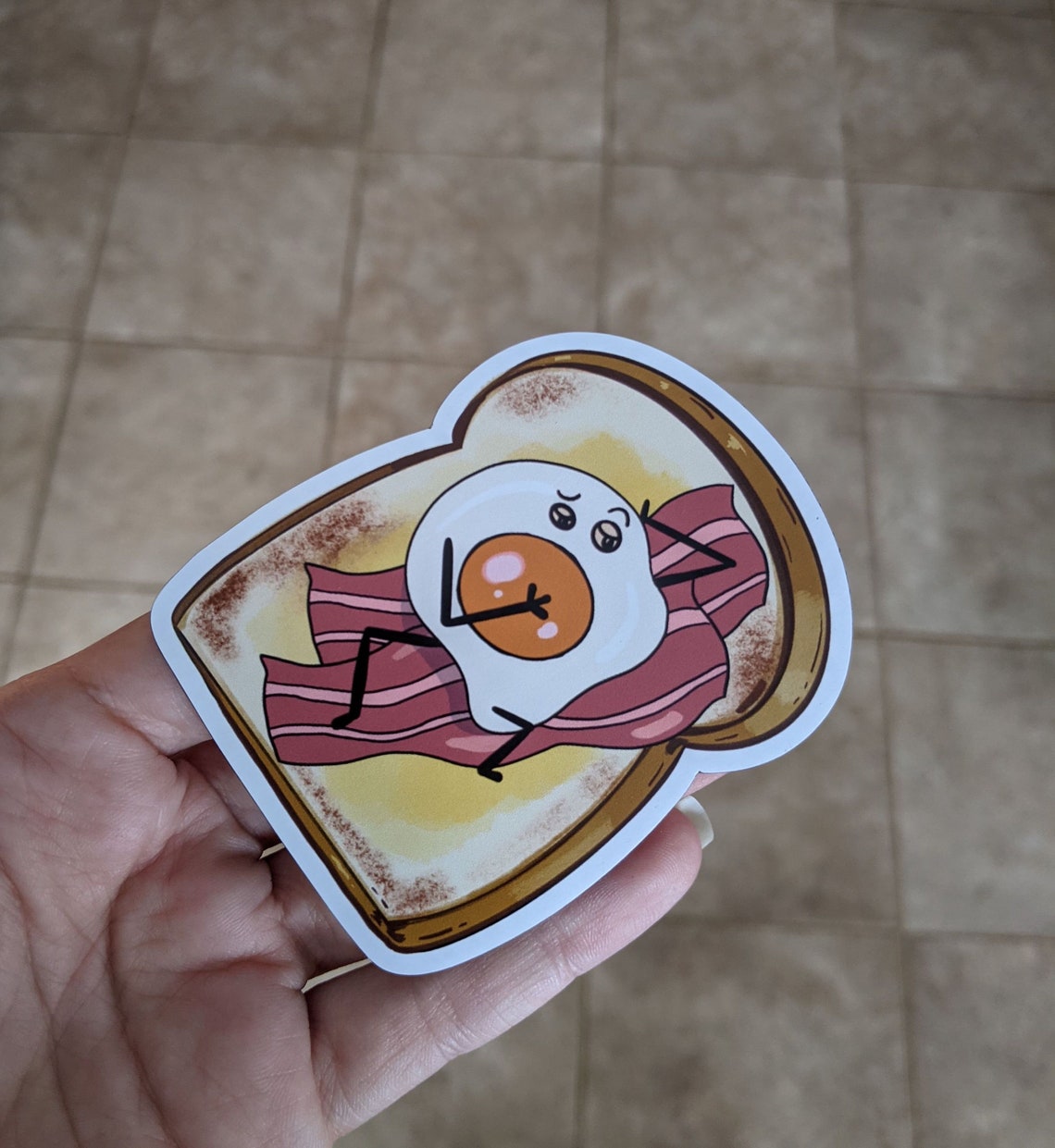 Bacon and Egg Toast Fridge for Board Etsy