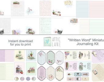 Written Word - Printable Miniature Journal Kit