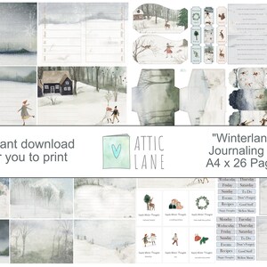 Winterland  - Printable 5 x 7&quot; Journal Kit