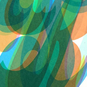 CURIOUS - Colorful Rainbow Hand-Pulled Serigraph Silkscreen Screen Print