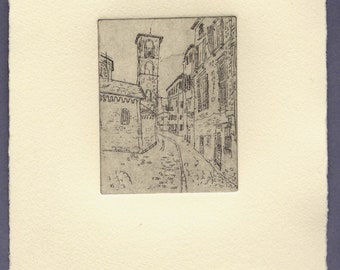 Etching T.S.'11   "Kotor - church"