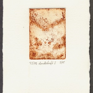 Gravure T.S.&#39;09 &quot;&#39;Paysage I&quot;