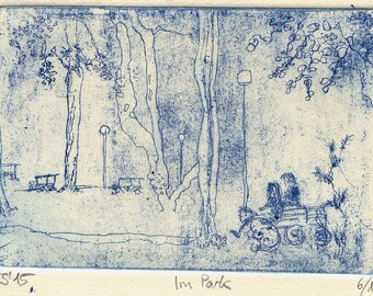 Etching T.S.'15   "In the Park"