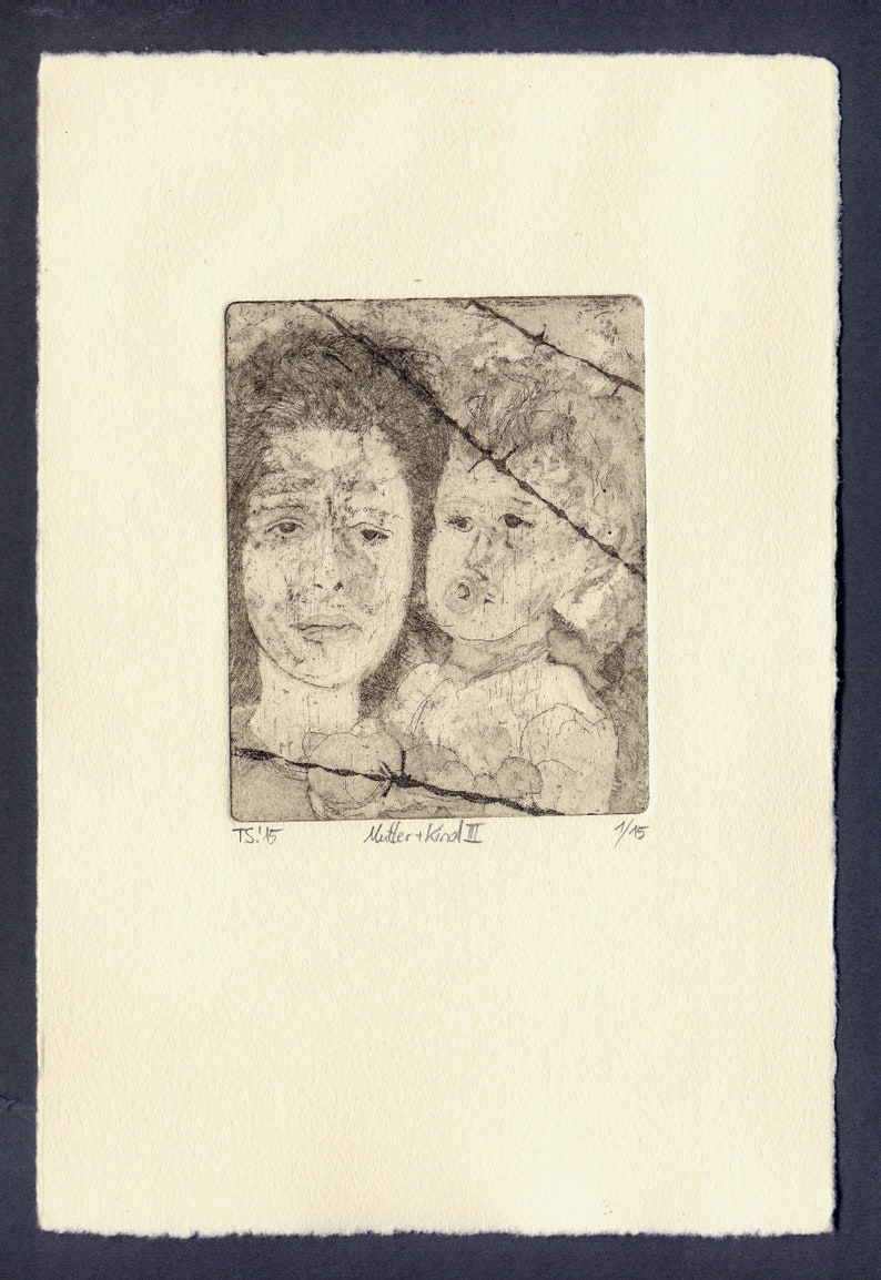 Etching T.S.'15 Mother Child III image 1