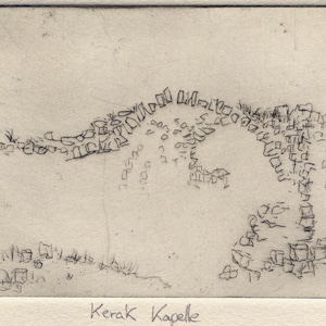 Etsning T.S.'23 "Kerak Chapel"