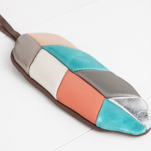 Pencil case pink-turquoise-mother-of-pearl-silver image 2