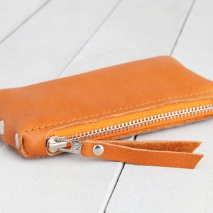 Leather Wallet mini Orange image 2