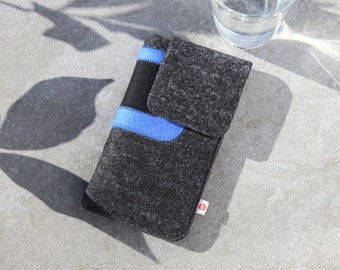 Smartphone bag "Anthracite-Blue-Black"