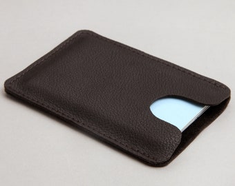 Leather Card Case "Dark Brown"