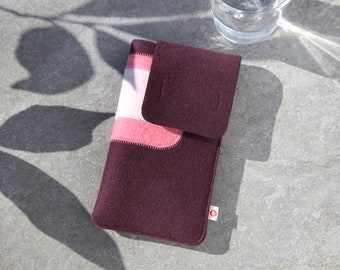 Smartphone bag "Dark purple-pink-light pink"