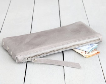 Leather Wallet "Grey"