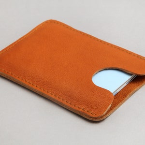 Leder Karten-Hülle "Orange"