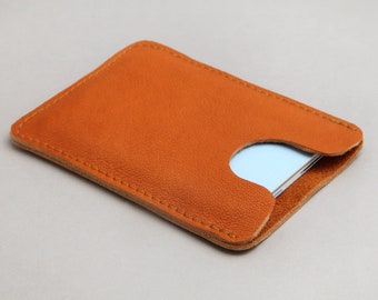 Leather Card Case "Orange"