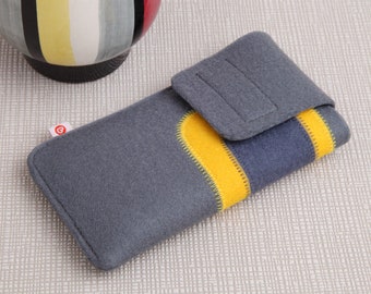 Smartphone case "Grey-Yellow-Blue-Grey"