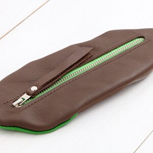 Pencil case Green-White-Brown image 3