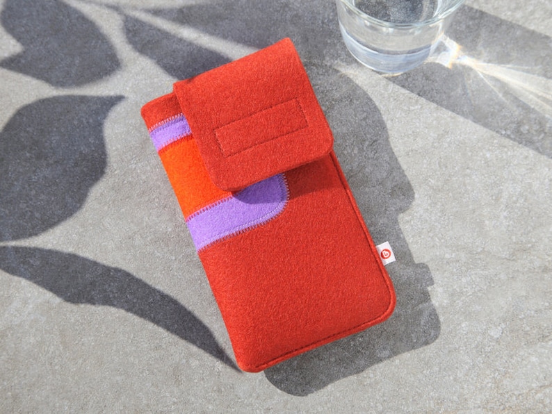 Smartphone bag rust red-purple-dark orange image 1