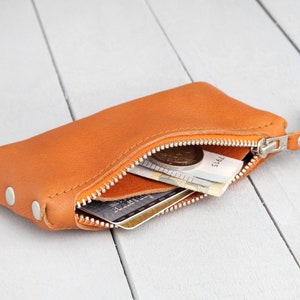Leather Wallet mini Orange image 4