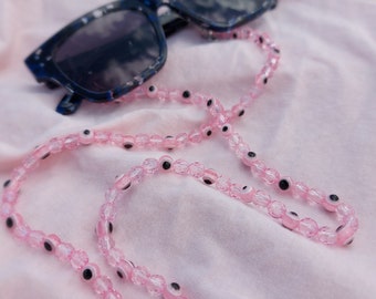 Brillenkette "rosa Augen"