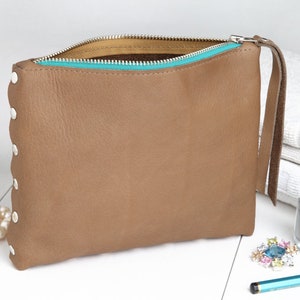 Cosmetic bag Warm brown-turquoise-curry yellow image 3