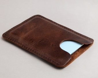 Leather card cover "Cowboy leather"