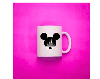 Magic Kingdom Castle Mug, Mickey Mouse Silhouette