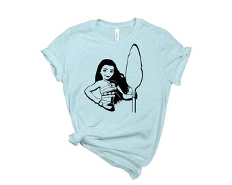 Moana Disney Unisex Tee, Starbucks Inspired - Ice Blue