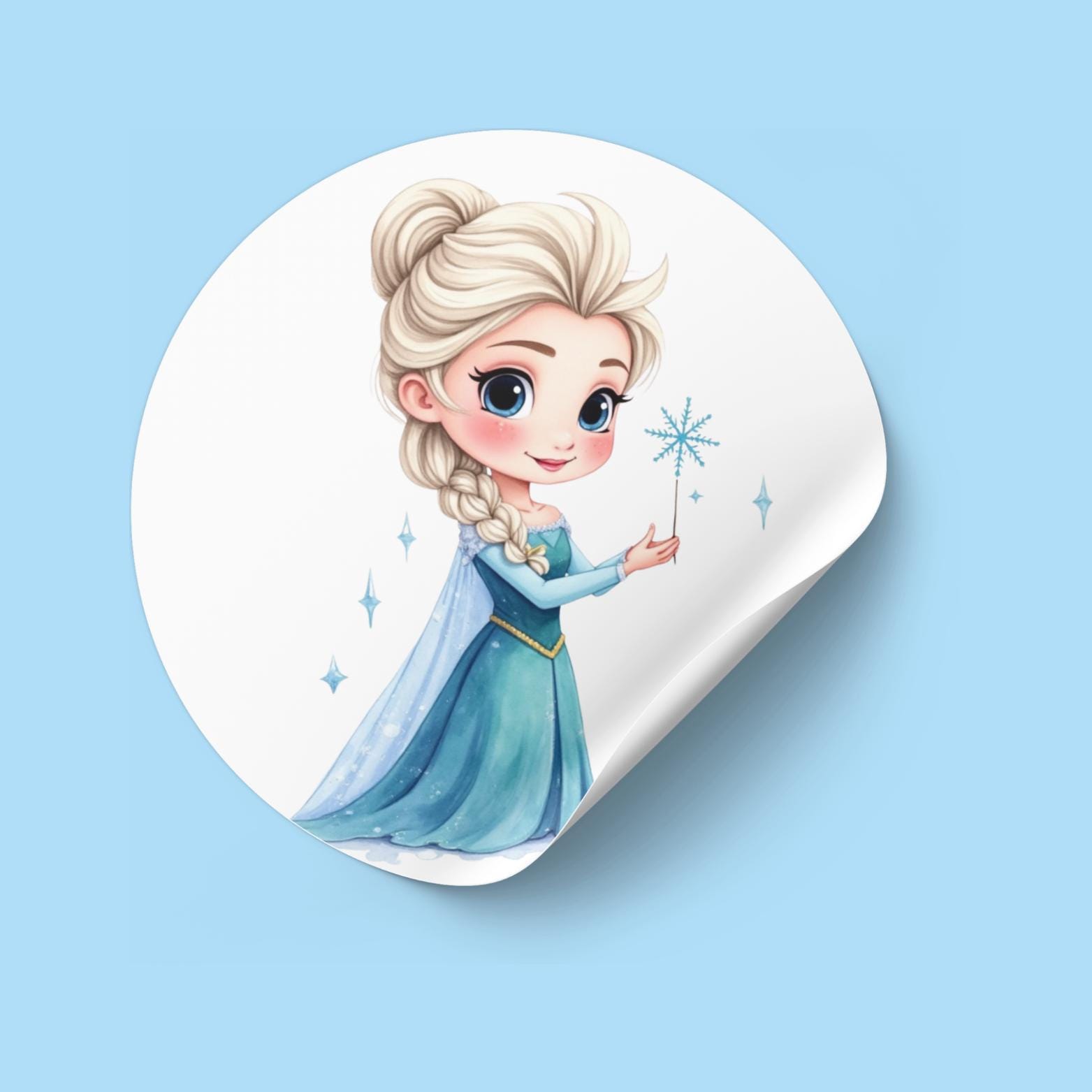 Elsa Sticky Notes Elsa Stickers, Frozen Party Favors (30 Circle Stickers) - Etsy