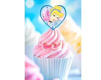 Cinderella Cupcake Toppers. Cinderella Party. Cinderella Birthday. Disney Princess - Set of 12