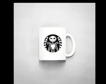 Disney Mug. Starbucks Mug. Disney Starbucks. Disney Cup. Disney Gifts. Nightmare Before Christmas. Jack Skellington Mug