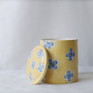 Hand-Painted Floral Jar