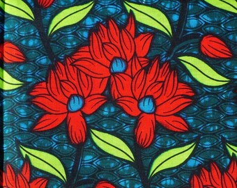 Java Print - Blumen #11 - afrikanischer Stoff