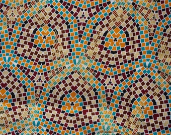 Java Print - Mosaik - afrikanischer Stoff