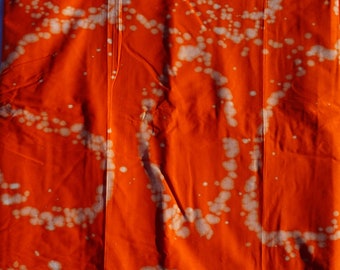 Orange - Batikstoff aus Tansania - afrikanischer Stoff